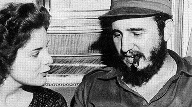 Marita Lorenz with Fidel Castro.