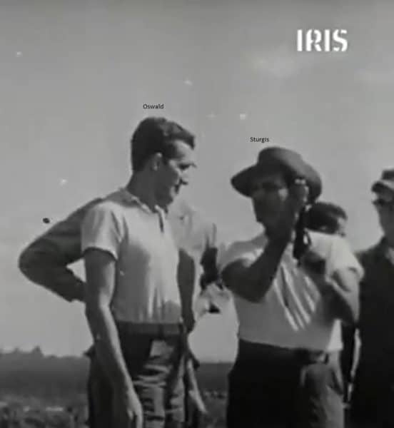 A photo said to show Lee Harvey Oswald, left, and Frank Sturgis.