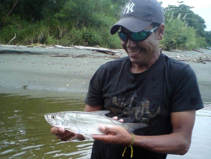 Saul Porras with a clue that tarpon may be breeding in the Pacific.