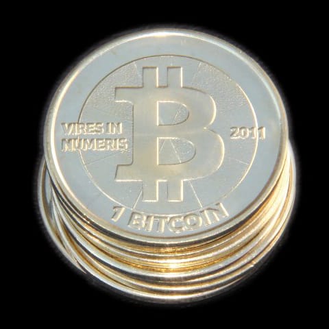 Bitcoin logo.