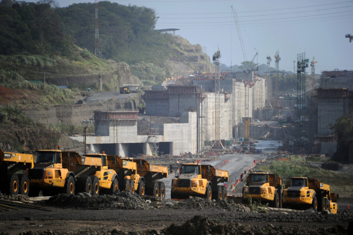 Expansion works at the Panama Canal.