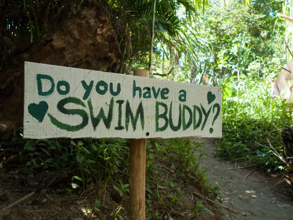 swimming sign