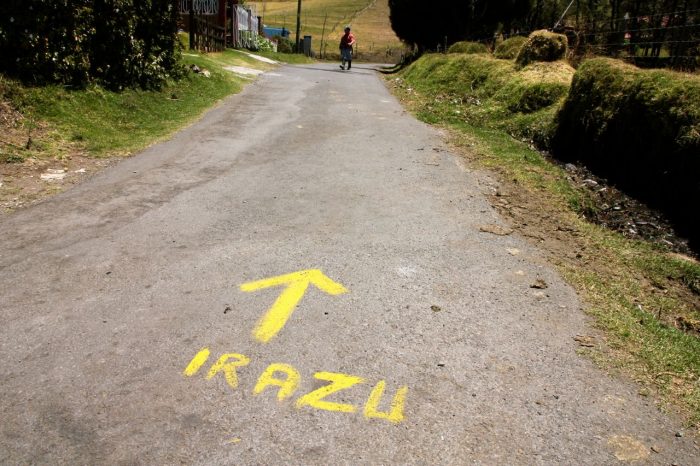 Road Marker To Irazu Volcano