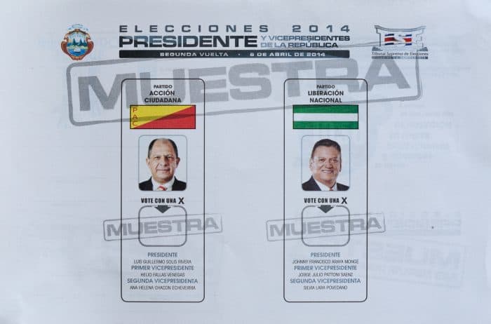 Presidential runoff ballot