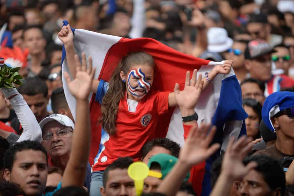 Costa Rica Soccer fans watch as their team advances to the World Cup quarterfinals 