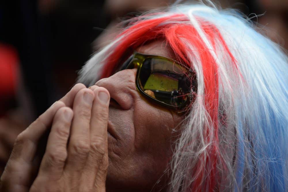 Costa Rica Soccer fans watch as their team advances to the World Cup quarterfinals 