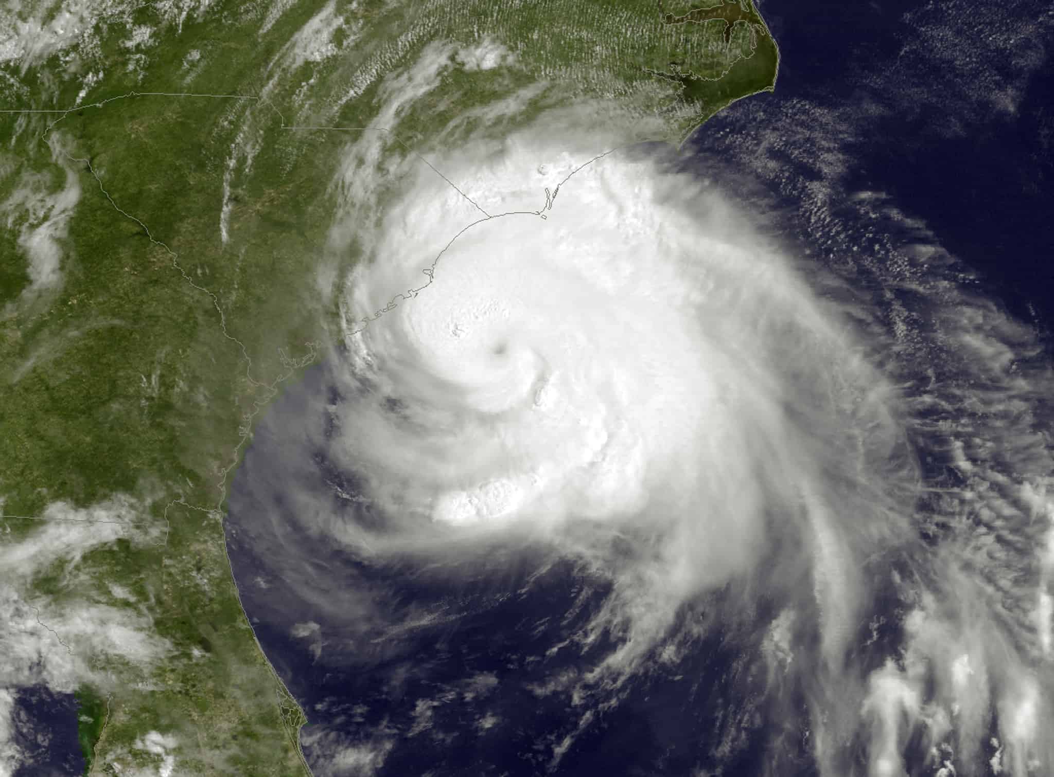This National Oceanic and Atmospheric Administration (NOAA) satellite image taken at 2:45 p.m. on July 3, 2014 shows Hurricane Arthur.