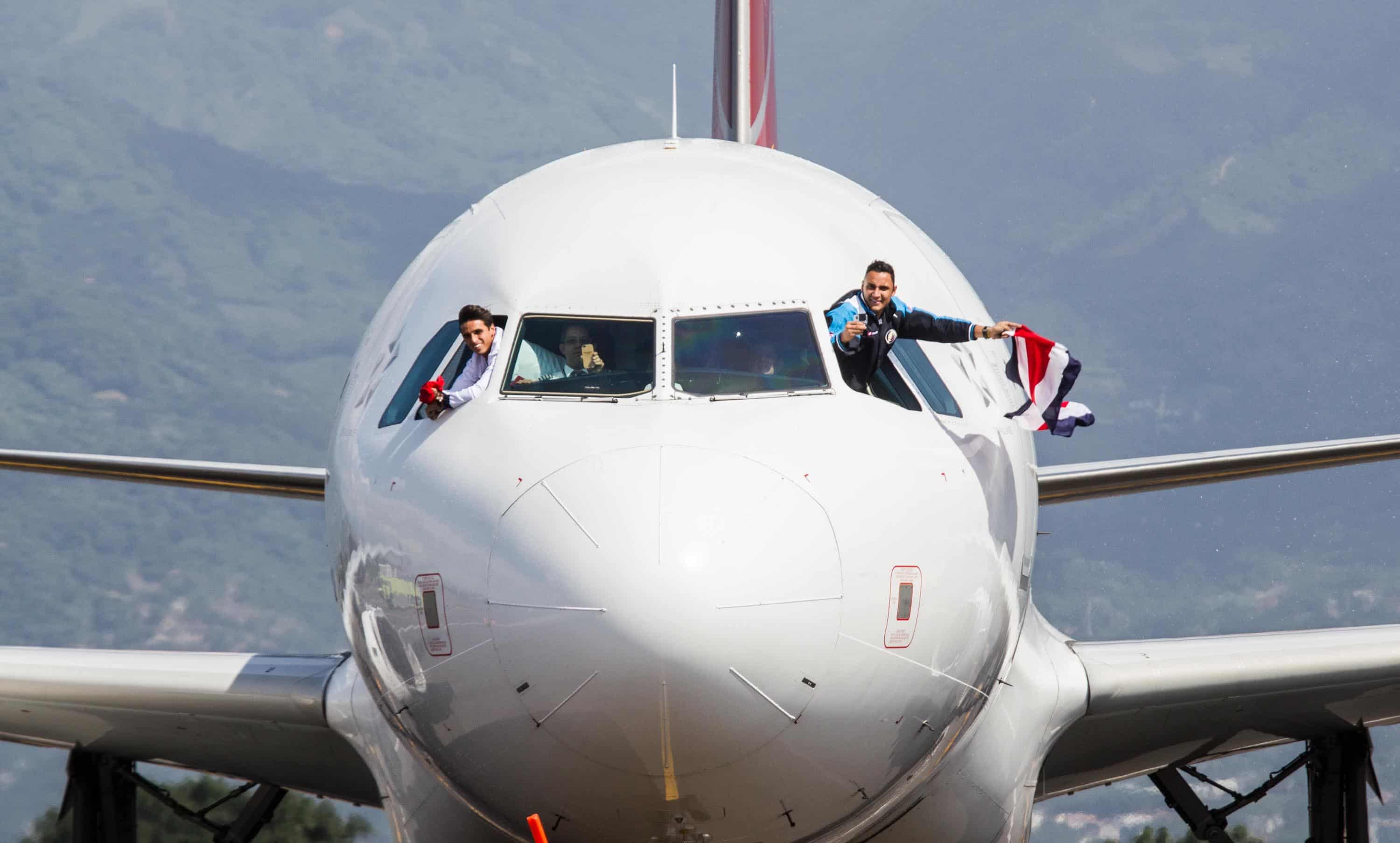 Keylor Navas wave Costa Rica flags