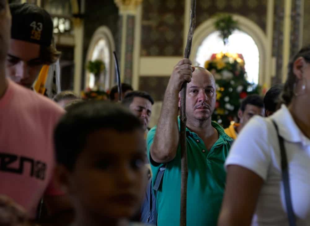 The Costa Rica faithful in site the Basilica during the Romeria, the country's largest religious event