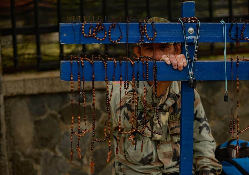 Religious Jewlery being Sold during Costa Rica largest religious event - The Romeria