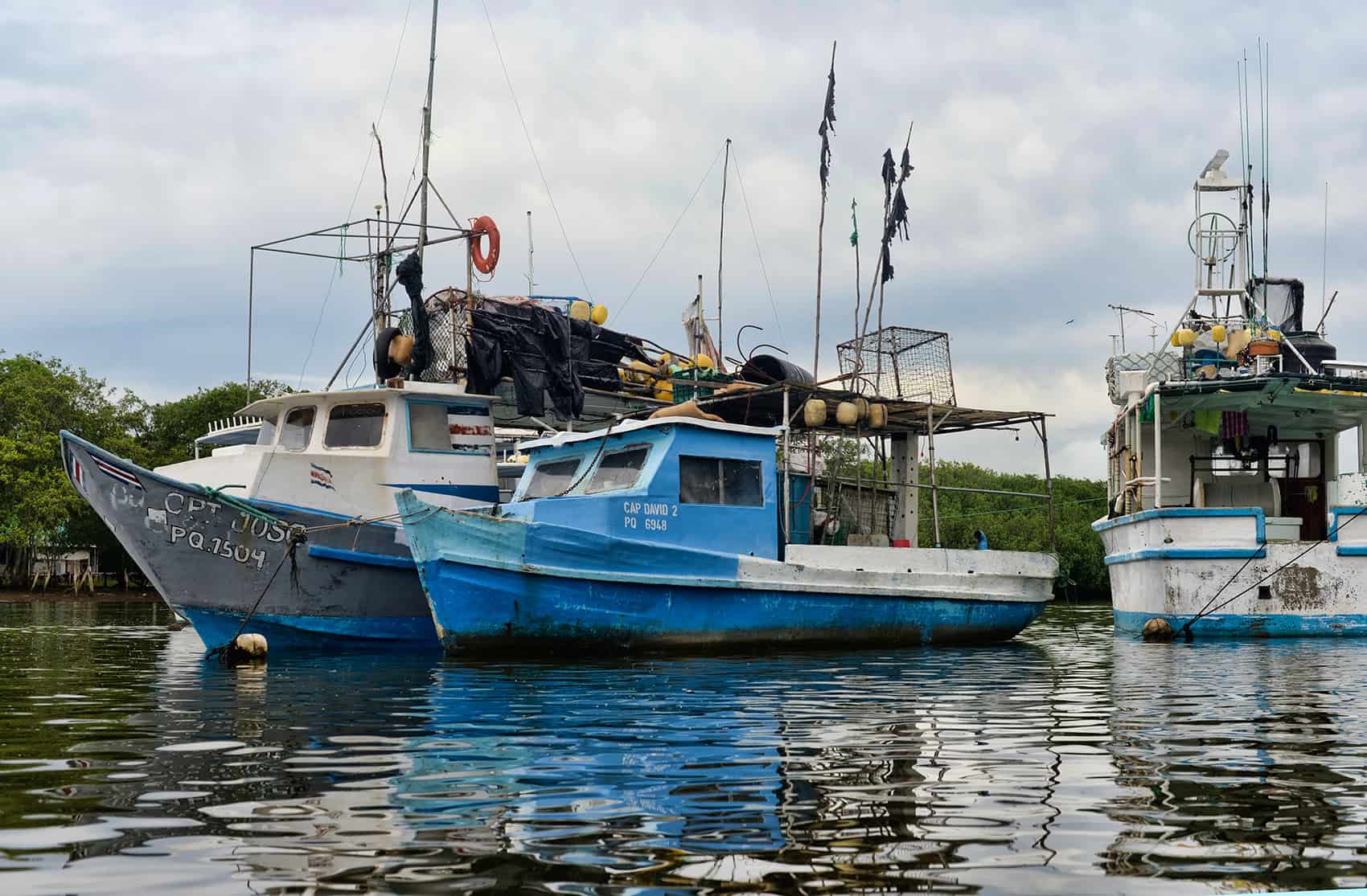 Longline fishing boats on the Costa Rica Coastline