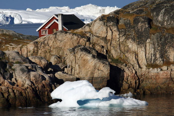 Greenland's melting glaciers.