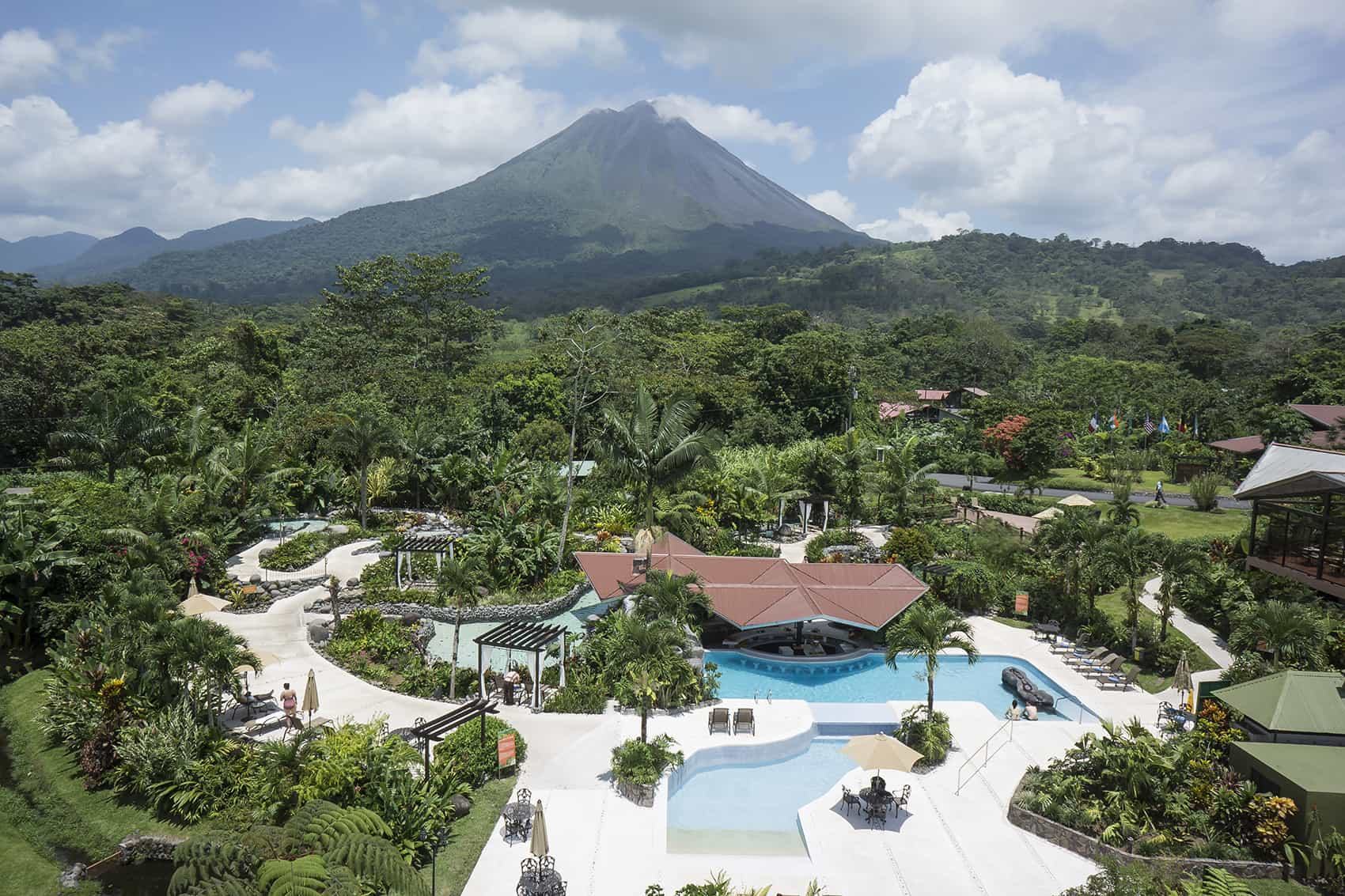 A sunny day at the Arenal Springs Hotel.