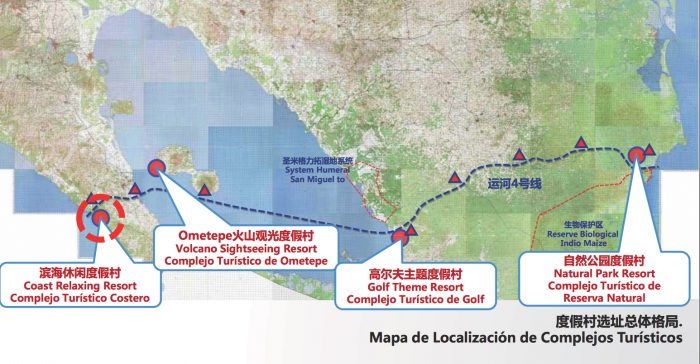 Nicaragua Canal map