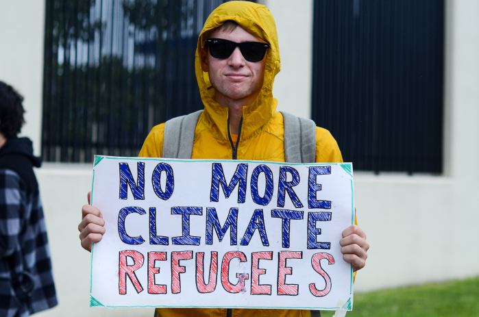 Climate change protest.