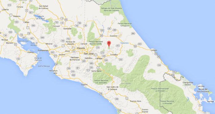 turrialba volcano map