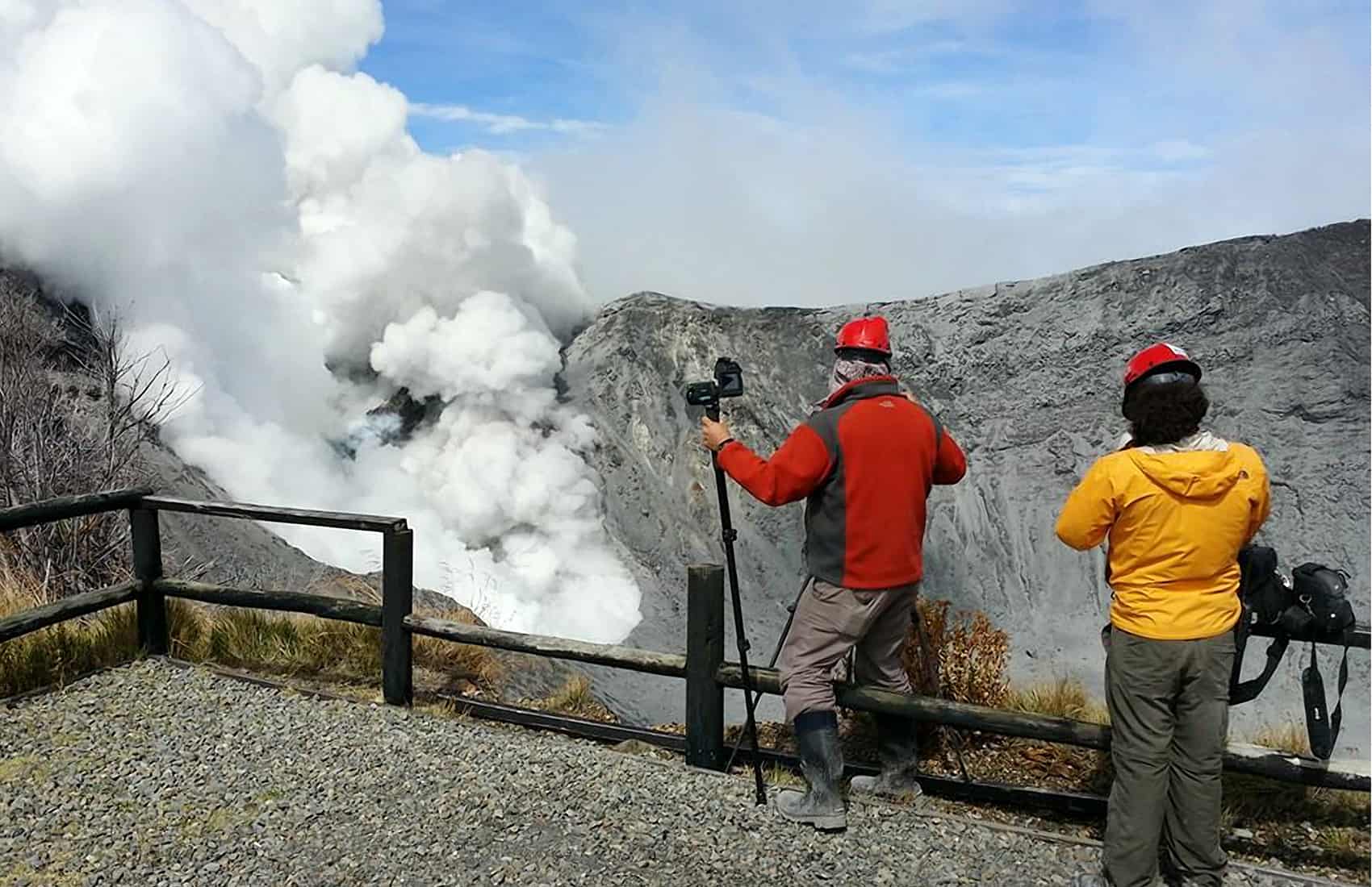 RSN Vulcanologists at Turrialba Volcano