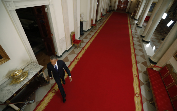 U.S. President Barack Obama arrives to announce executive actions on U.S. immigration policy during a nationally televised address from the White House on Nov. 20, 2014 in Washington, D.C. 