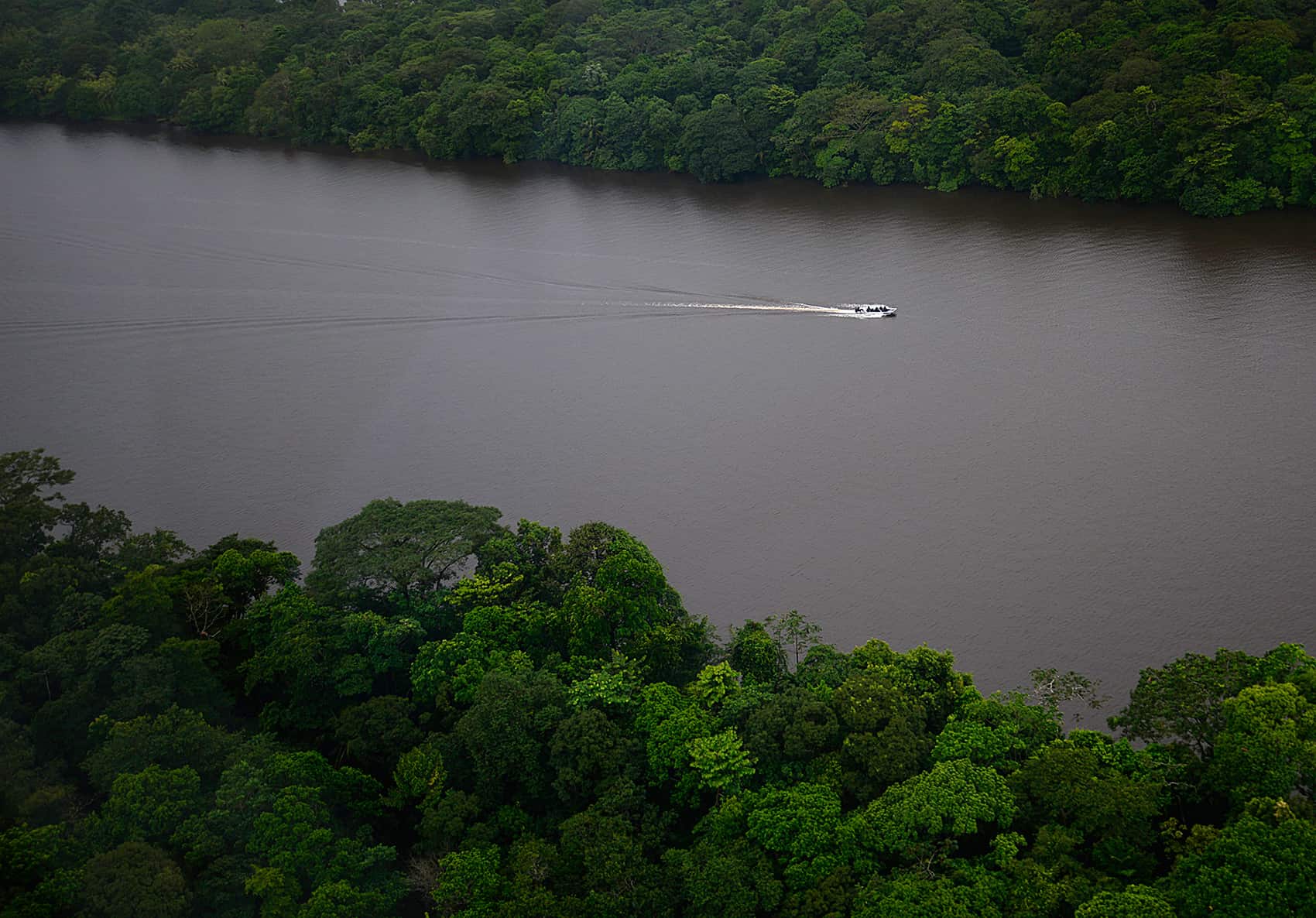 Aerial view Tortuguero Costa Rica