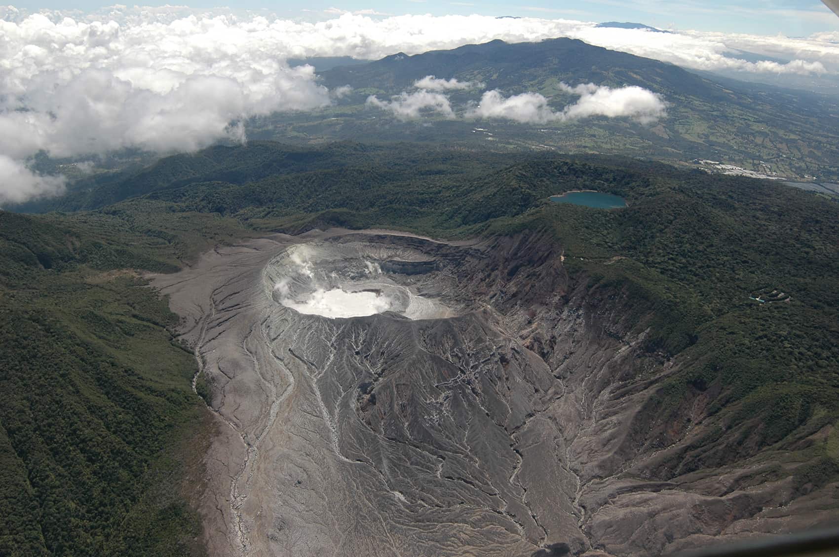 Aerial View of Costa Rica's Poas Volcano