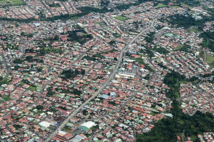 Aerial View of Limon Costa Rica