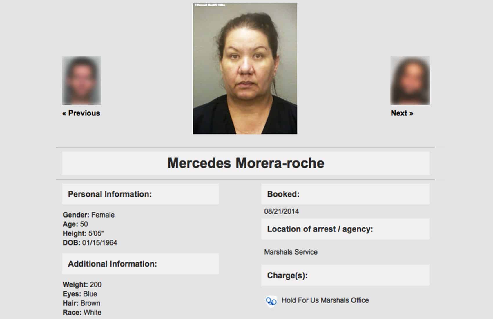 Mercedes Morera Roche mugshot