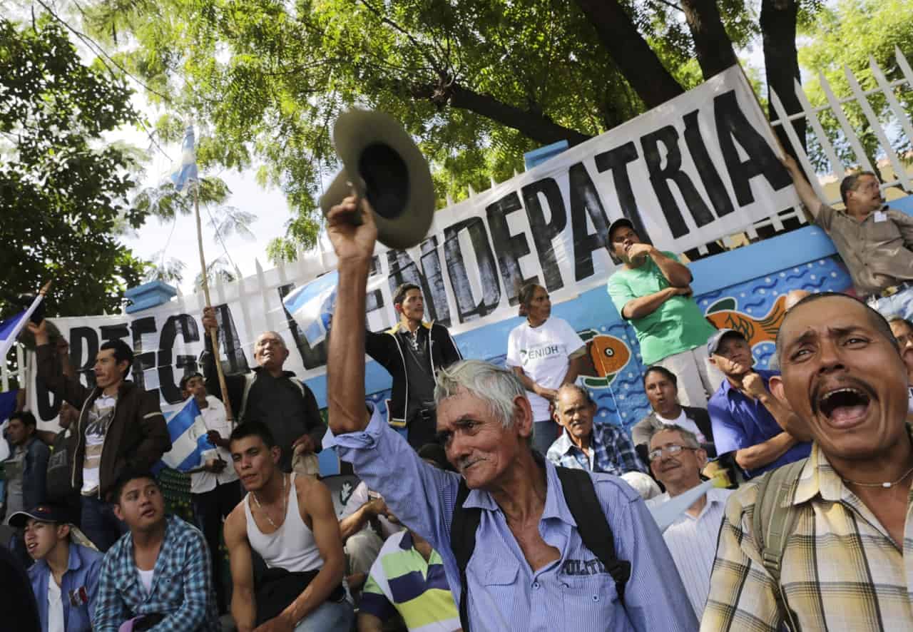 Demonstrators in Managua.