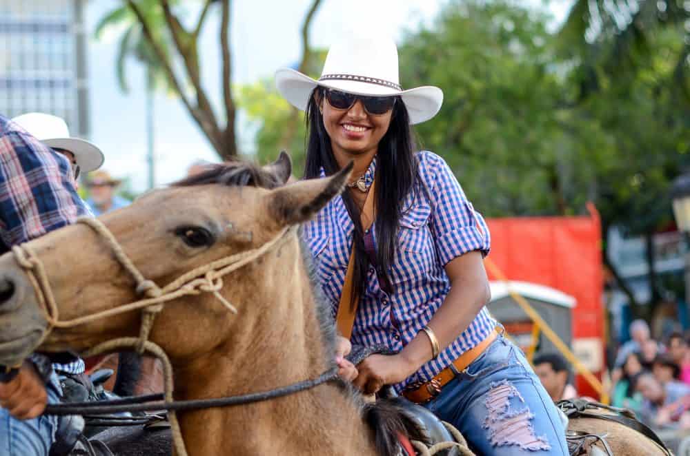 Rider during Costa Rica National Horse Parade in the capital San Jose