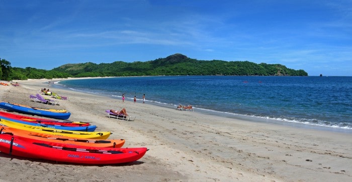 Costa Rica's Playa Concha Beach with Kayaks