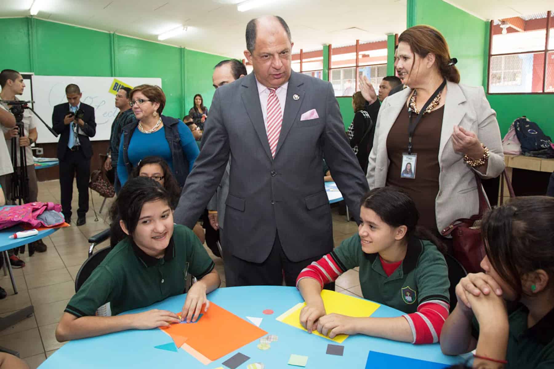 President Luis Guillermo Solís, School year 2015