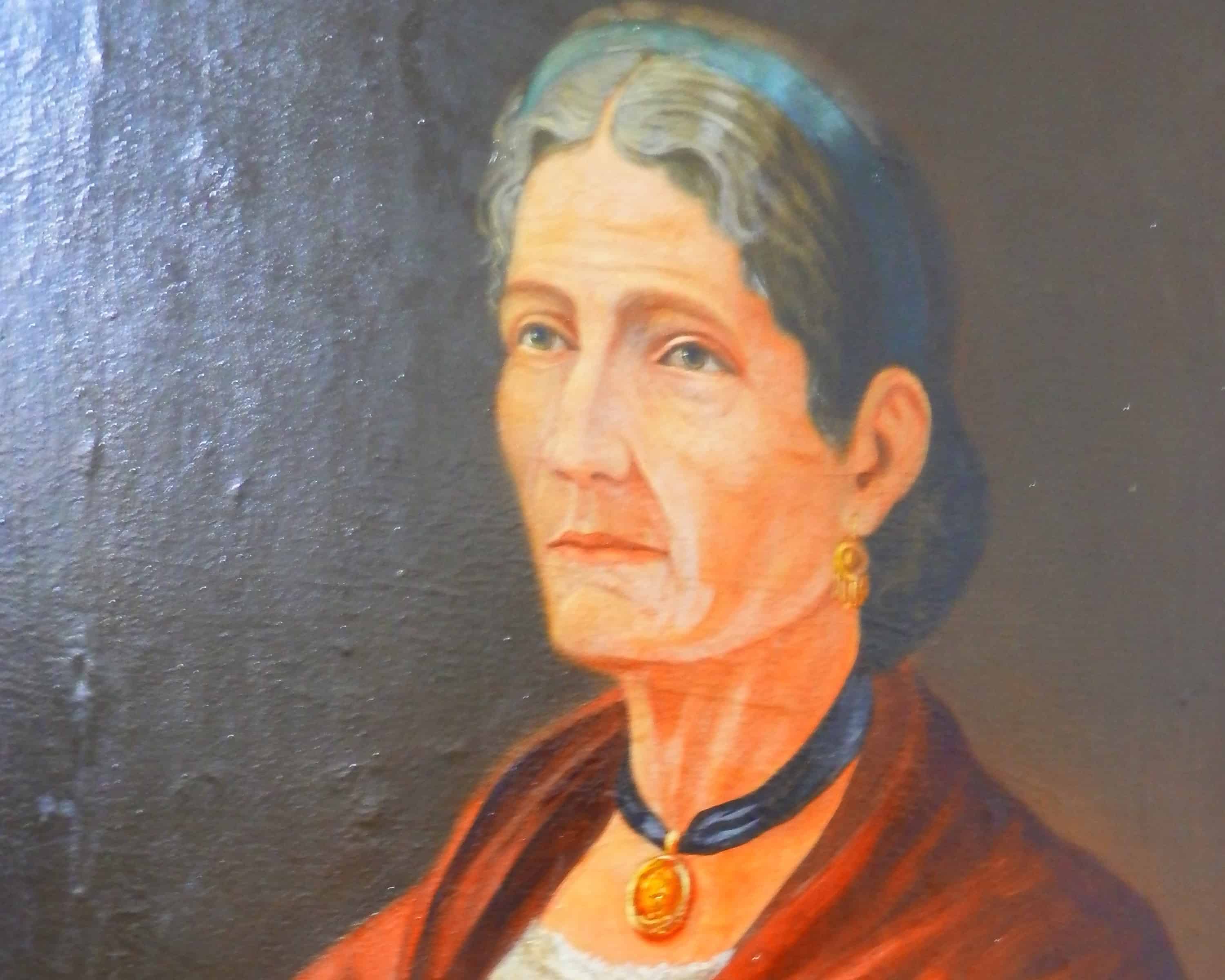 A portrait of Francisca ‘Pancha’ Carrasco. Born in 1816 in Taras de Cartago, she broke the rules for girls by learning to read, write and ride a horse. In public demonstrations against dictator Francisco Morazán in the 1840s Pancha led a mounted female brigade through the streets urging the public to oust this intruder from Honduras.