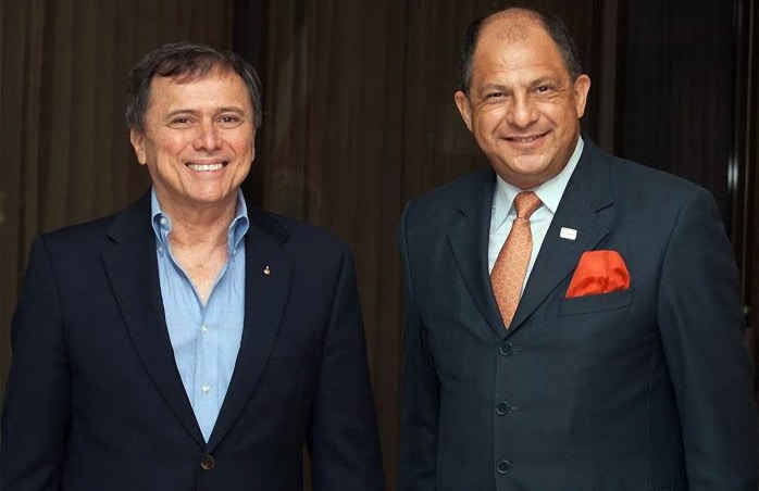 Franklin Chang Díaz and President Luis Guillermo Solís, May 20, 2014.
