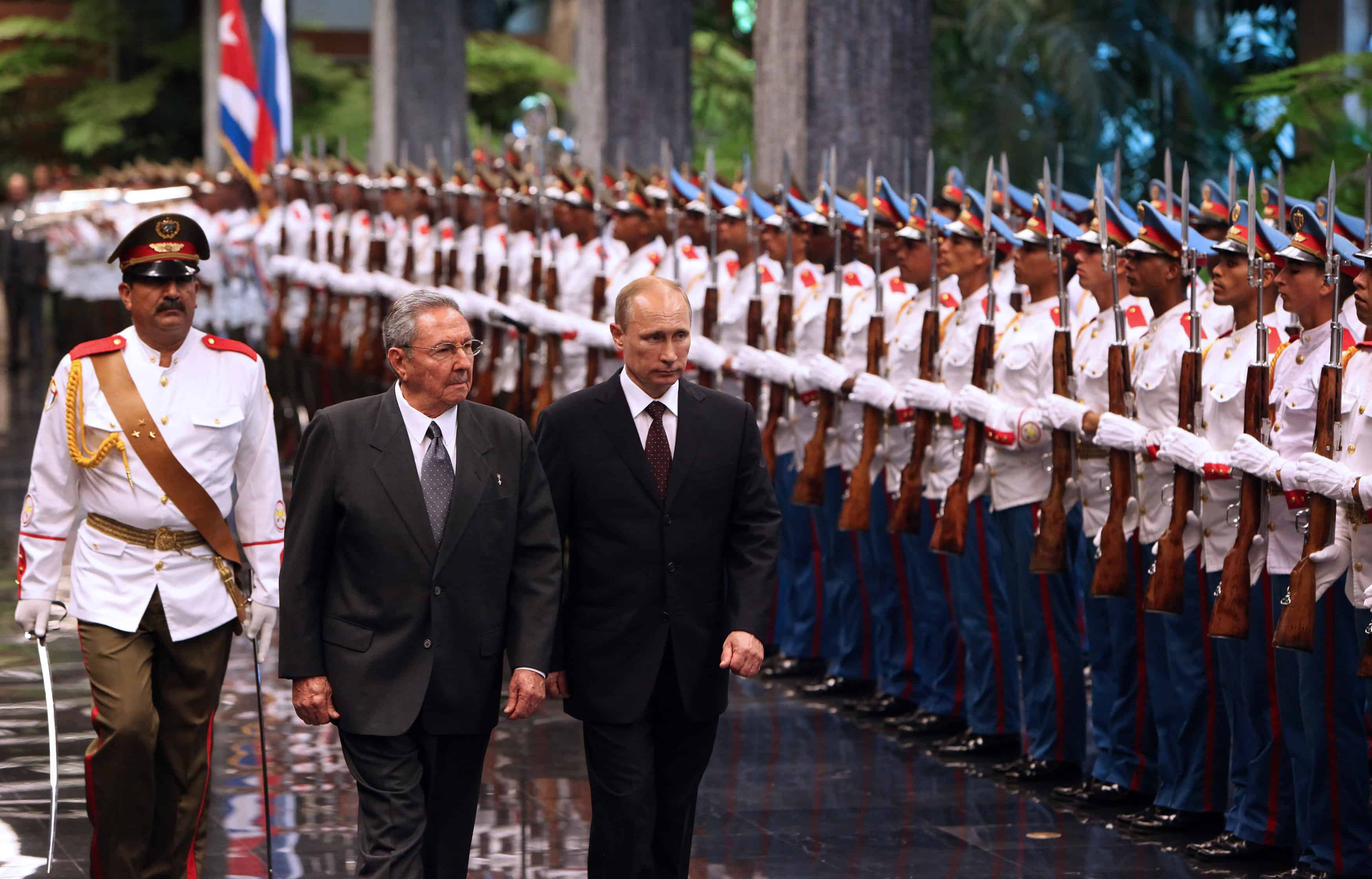 Russian President Vladimir Putin and Cuban counterpart Raúl Castro in Havana.