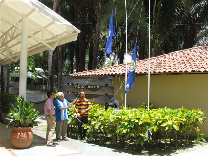 Raising the Blue Flag at Playa Blanca, 2015.