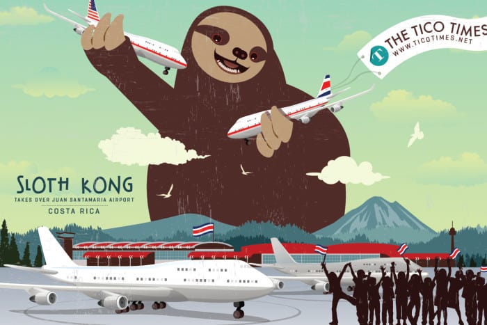 Sloth Kong takes over airport, offers challenge