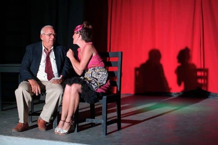 Barry Lawson performing with the Beachnuts Theatre Company in January 2015.