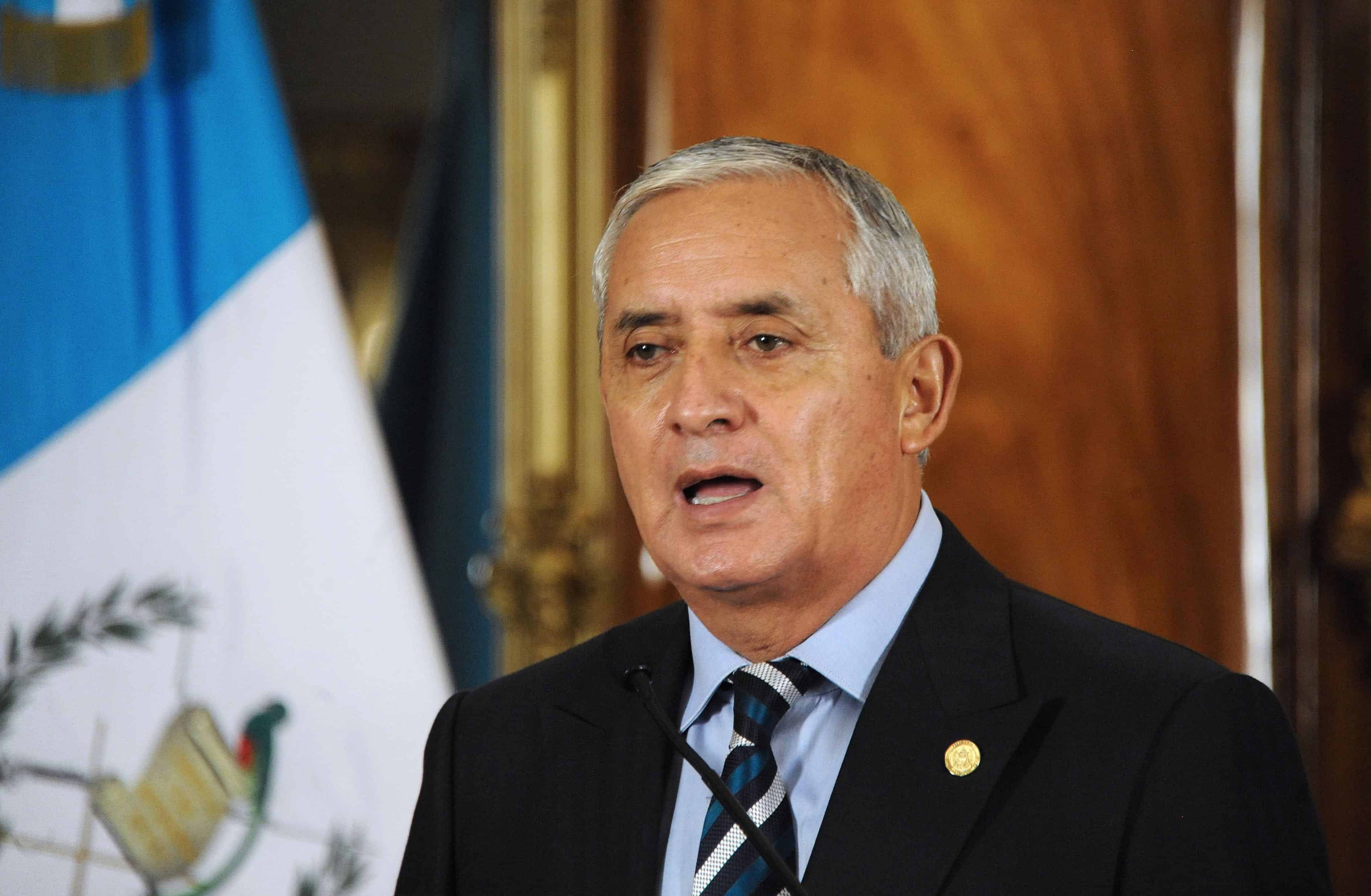 Guatemalan President Otto Pérez Molina offers a press conference at the presidential palace in Guatemala City on May 21, 2015.