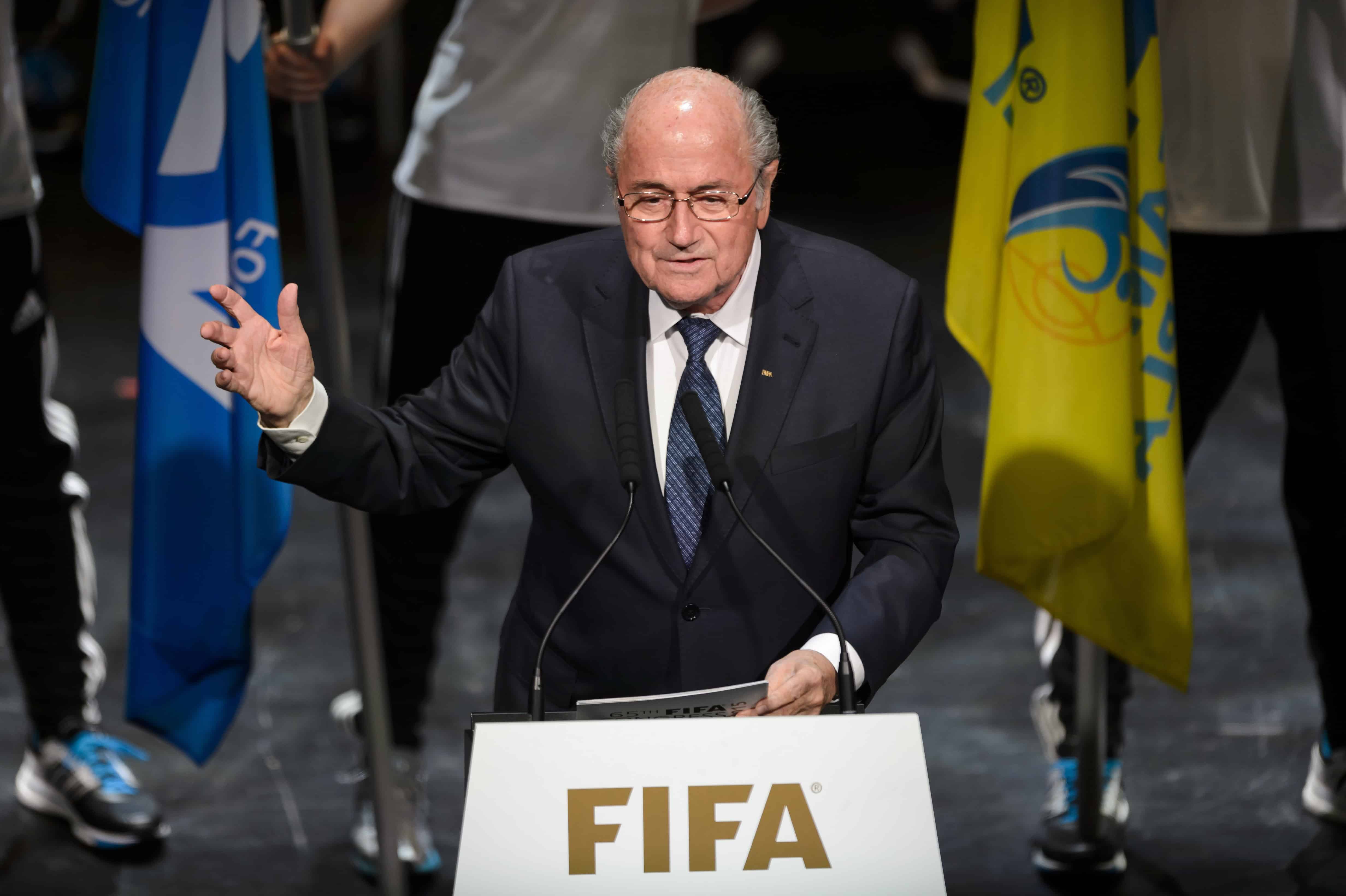 FIFA President Sepp Blatter speaks during the opening ceremony of the 65th FIFA Congress in Zurich.