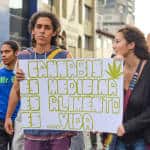 "Cannabis is medicine, food, life" at the Marijuana legalization march in San José, May 09, 2015.