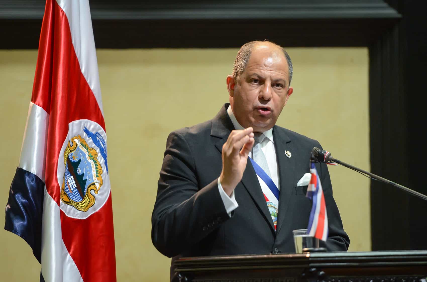Costa Rican President Luis Guillermo Solís delivers the annual May 1 State of the Nation speech.