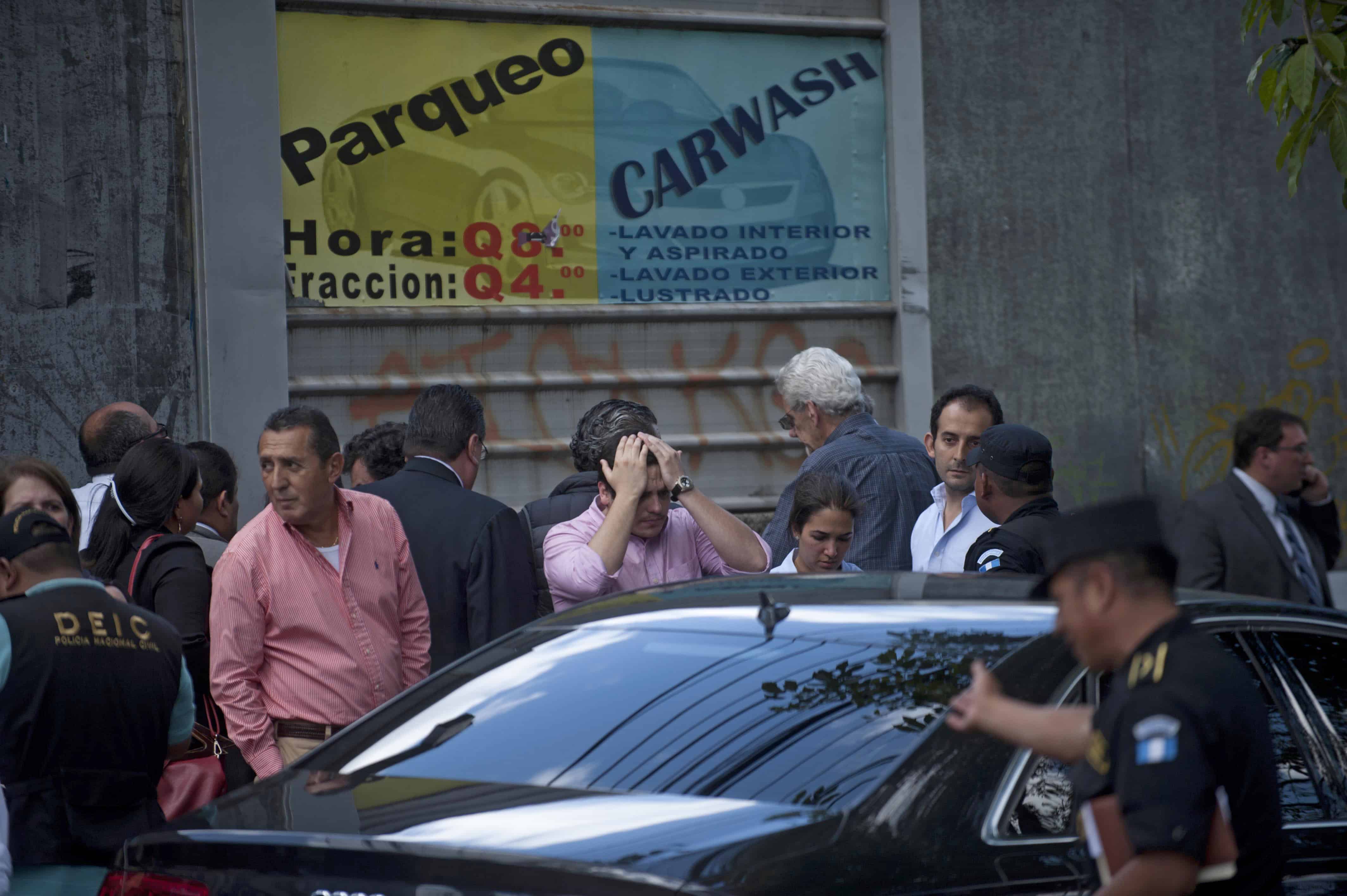 Relatives arrive at the crime scene after Francisco Palomo, an attorney for Guatemala's former dictator Efraín Ríos Montt, was shot dead.