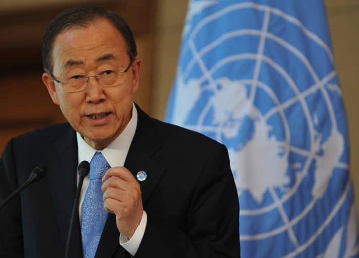 United Nations Secretary-General Ban Ki-moon. 