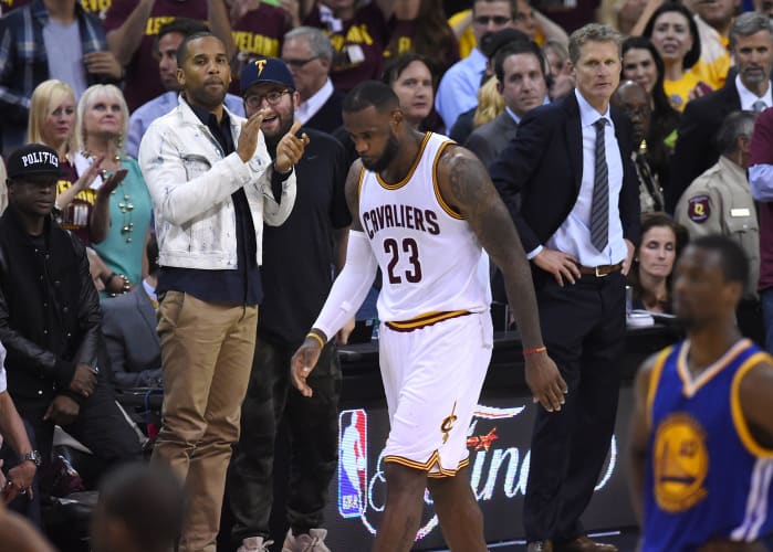 Cleveland Cavaliers' LeBron James walks off the court.