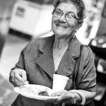 Rosa Murillo enjoys a arroz con pollo.