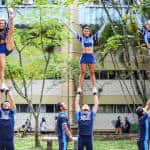 The University's cheerleaders also performed during the 2015 World Environment Day celebrations.