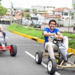 Go-karts without engine were also part of the vehicles allowed in the University's campus.