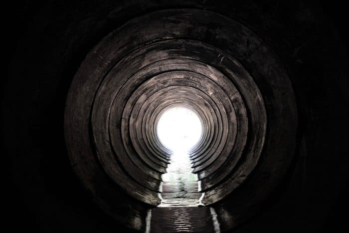 A drainage tunnel in a house owned by fugitive drug kingpin Joaquín "El Chapo" Guzmán.