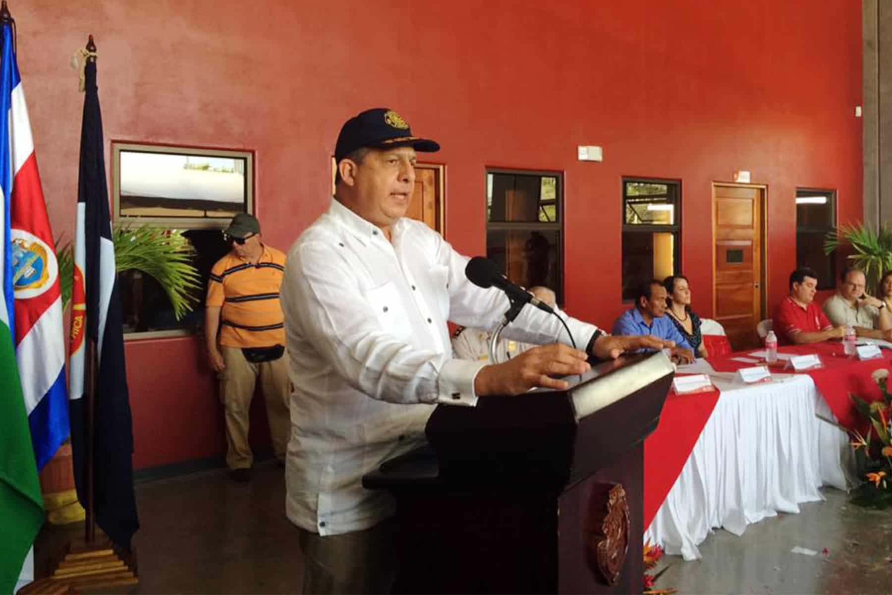 President Luis Guillermo Solís at La Cruz, Guanacaste