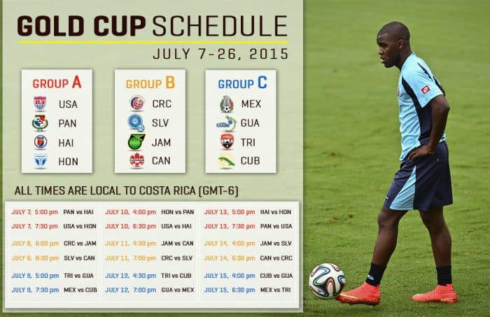 Gold Cup schedule