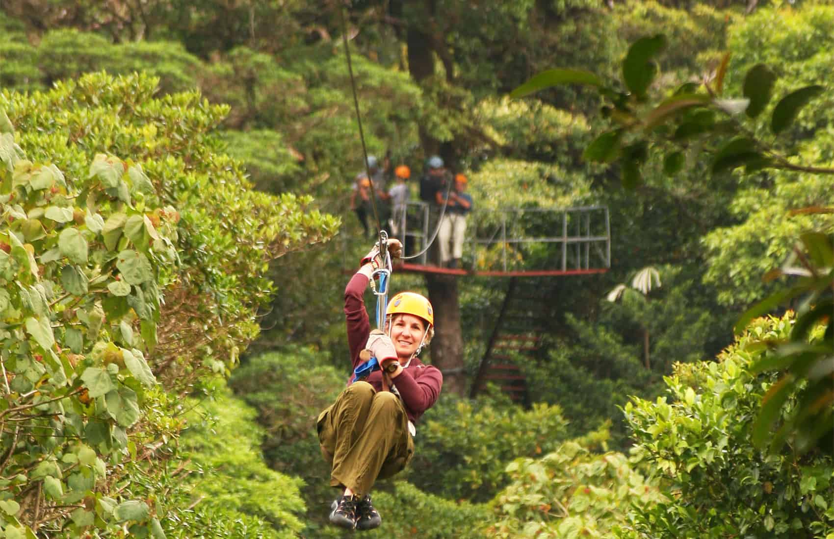 Ziplining in Costa Rica.